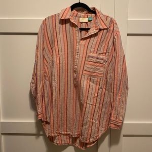 Maeve by Anthropology Linen / Cotton Oversized Shirt